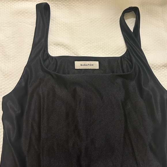 Aritzia Babaton Satinette Squareneck Mini Dress Small - Picture 2 of 6